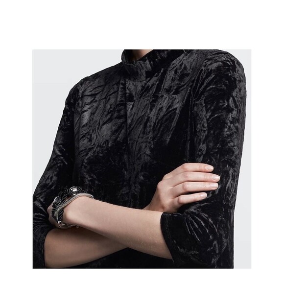 Simply Vera Black Velvet/Suede Dress Size L - Picture 8 of 10